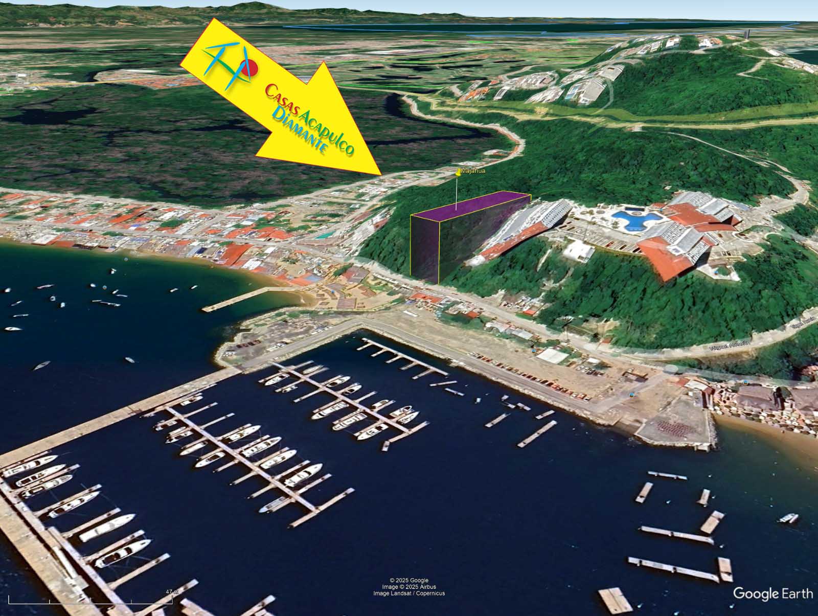 Terreno Puerto Marqués Majahua 10 - Vista aérea 5